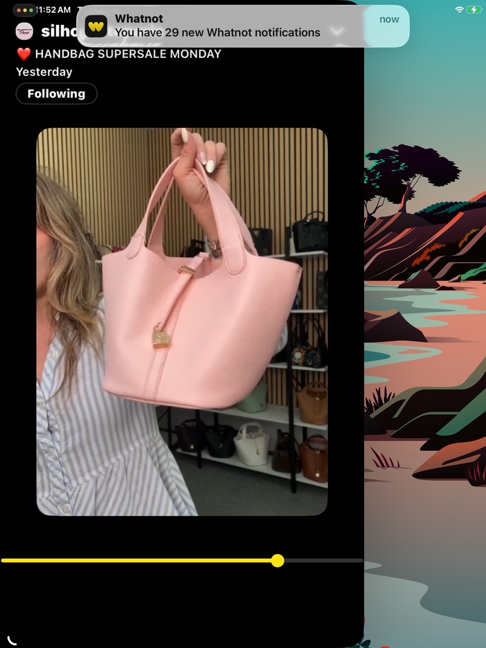 Valentino Orlandi Pale Pink Vegan Leather Tote with Gold Lock